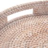 wholesale direct coffee table tray round rattan ottoman tray woven serving trays with handles for home and kitchen decorative white (large 14 inch x 2.8 inch) bulk purchase at factory prices