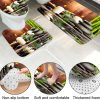 manufacturer direct lnond 4pcs spa bathroom shower curtain sets with rugs, stone bamboo bathroom sets with shower curtain and rugs and accessories trade price