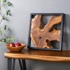 bulk purchase warmaxx rustic teak wood wall decor 17''x17 farmhouse live edge wall art decoration for home living room bedroom office handcrafted square wooden flower design wall décor trade price