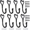 competitive pricing ebliiny decorative wall hooks coat towel hook,8 pcs key bag hanger coat hooks cast iron vintage holder love heart shape home decor,bath kitchen garage hanging scarf cap cup hat purse robes hook one-stop wholesale