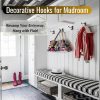 competitive pricing rustic wall hooks heavy duty: black cast iron hooks for bags, coat, towels and hat, farmhouse decorative antique wall hooks one-stop wholesale