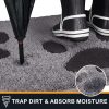 global sourcing purrugs dirt trapper door mat 20" x 31.5", non-skid/slip machine washable microfiber entryway rug, dog door mat, super absorbent welcome mat for muddy wet shoes and paws, grey oem/odm services