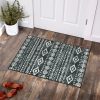 global sourcing lahome boho moroccan throw rug,washable black white 2x3 entryway rug non slip,low-pile soft bath mat rustic tribal kitchen farmhouse rugs for entry front door (2x3ft) oem/odm services