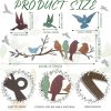 factory direct ferraycle metal bird wall art birds on the branch wall decor leaves with birds metal sculpture bird silhouette metal ornament branch wall hanging sign for balcony garden decor (cute colors) volume discount