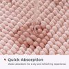 global sourcing freshmint chenille bathroom rugs mat 24"x17", non-slip bath mat for bathroom floor & bathtub, washable soft shower shag bath rugs, fluffy thick water absorbent microfiber shower mat, dusty pink oem/odm services