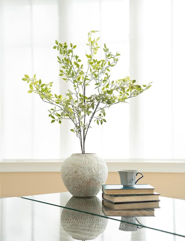 oem/odm services white ceramic vase flower vase, big textured round vase for centerpieces, kitchen, living room, bedroom decor gifts (8" x 8.5" x 8.5") affordable bulk deals