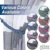 bulk purchase home queen hand braided curtain tie back, buckle holdback drapery curtain tiebacks, 2 rope belt curtain tie with 2 metal hooks, navy and silver factory discount