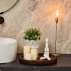 wholesale direct yangbaga 11.8in wooden decorative serving tray coffee table tray rustic round,easter tray ottoman centerpiece candle holder trays ，farmhouse tray for kitchen countertop& home decor &coffee table bulk purchase at factory prices