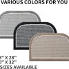 global sourcing padoor kitchen-mats for floor 100% polypropylene kitchen rugs non slip washable, durable dirt resist half circle rug tpr backed kitchen floor mat, 18"x28", beige oem/odm services