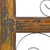 bulk purchase deco 79 wood scroll home wall decor window inspired wall sculpture with metal scrollwork relief, wall art 14" x 1" x 36", brown trade price