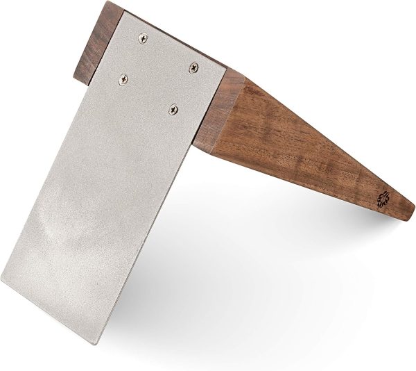supplier direct tilisma book ends for shelves - handmade wooden bookends with metal base, walnut tree - sturdy book holders for heavy books - fancy modern decorative book accessories to hold books firmly on bookshelf wholesale prices