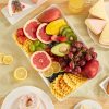 wholesale direct lifewit serving tray plastic for party supplies, 15" x 10" platters for serving food, 3 pcs white reusable tray for veggie, snack, fruit, cookies, desserts in kitchen/pantry organization bulk purchase at factory prices