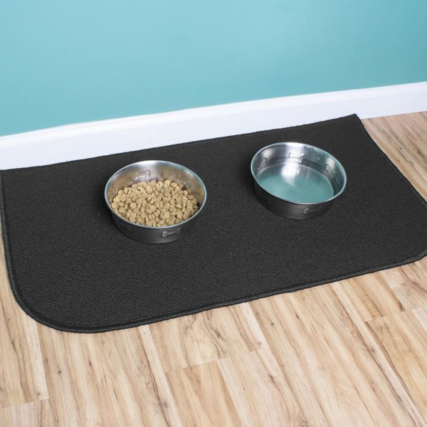 global sourcing ritz solid accent rug: 18" x 30" stain resistant kitchen or living room floor mat - non-slip latex backing, machine washable, black oem/odm services