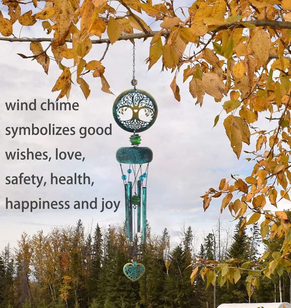 producer to buyer tree of life wind chimes for outside, memorial gifts for mom, outdoor clearance, sympathy gifts for loss of loved one, garden decor discounted pricing