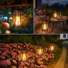 custom wholesale solar lanterns outdoor waterproof, 2 pack flickering flameless outdoor solar candle lantern, solar powered & battery powered hanging lanterns decorative outdoor for porch garden christmas decorations oem/odm services