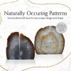 supplier direct nature's decorations agate bookends - a quality natural geode book ends with rubber bumpers for shelves, office, home decor - heavy duty cool stone bookend pair for decoration (2-3 lb) wholesale prices