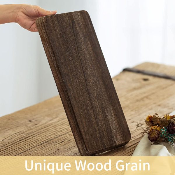 wholesale direct romadedi wooden decorative tray candle holder - wood long narrow tray home decor small rustic centerpieces trays for coffee table dining room kitchen bulk purchase at factory prices
