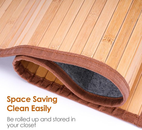 manufacturer direct nisorpa natural bamboo mat rug,20x31 inches small bath shower mat non-slip floor runner rug for bathroom bamboo matting carpet for entryway bedroom kitchen trade price