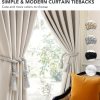 bulk purchase deconovo curtain tiebacks cotton rope for curtain drapes for home outdoor decor, decorative elegant curtain holdbacks, 2 pcs, grey factory discount