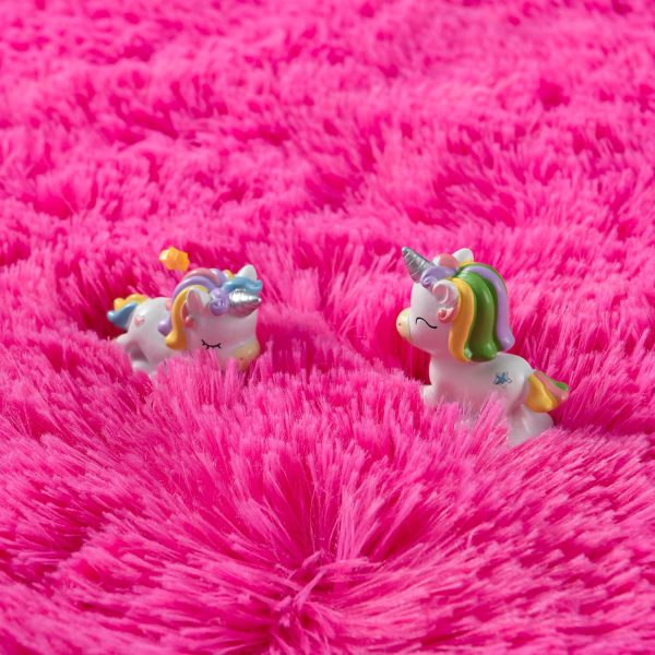 global sourcing foxmas soft fluffy area rugs for bedroom kids room plush shaggy nursery rug furry throw carpets for boys girls, college dorm fuzzy rugs living room home decorate rug, 2ft x 3ft, hot pink oem/odm services