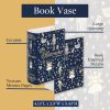oem/odm services steel mill & co original small book-shaped decorative vase, ceramic vases for home decor, cute christmas bookshelf decor, unique vase for book lovers, nutcracker affordable bulk deals