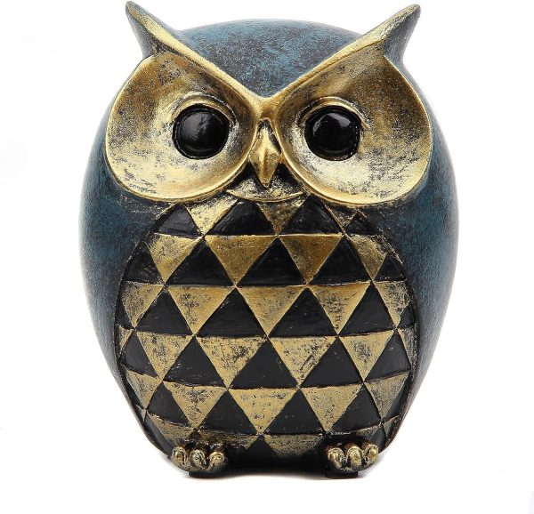 dropship from factory leekung owl statue home decor,owl figurines for bookshelf bedroom living room office tv stand decorations,owl décor animal sculptures gift for birds lovers mass production supply