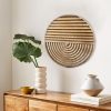 bulk purchase musanpou hand-carved wood wall decor featuring artistic round design for farmhouse and country-style interiors | wall art decoration | 11.8 inches x 11.8 inches (natural) trade price