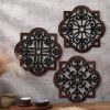 bulk purchase 3 pack rustic wood wall decor modern farmhouse geometric decor wall art farmhouse hanging decoration for living room bedroom home indoor outdoor office, 12 x 12 inch, brown trade price