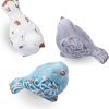 dropship from factory distressed finish ceramic bird figurine home decor - assorted set of 3 mass production supply