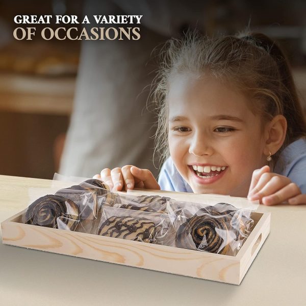 wholesale direct wood serving tray with handles - five piece nested breakfast wood tray - wooden crafts couch tray for organizing - food trays for party buffet montessori bathroom - wood trays for serving & catering bulk purchase at factory prices