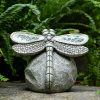 dropship from factory garden statue dragonfly,solar dragonfly decor for outdoor,resin dragonfly figurine with solar light for patio,balcony,yard,lawn ornament,perfect garden gift mass production supply
