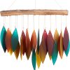 producer to buyer blue handworks santa fe glass chime, sandblasted glass and found wood handcrafted wind chime discounted pricing
