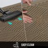 global sourcing sturdy front door mat, absorbent muddy dirt resist welcome door mats outdoor indoor, stain and fade resistant, non-slip rubber backing low profile doormat for entryway, 30×17, beige oem/odm services