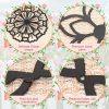 factory direct zzbakress 3 pcs metal flowers wall decor black wall decor metal flower art farmhouse wall decor multiple flowers hanging decor for bathroom living room kitchen garden office (black retro) volume discount