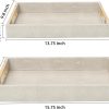 wholesale direct set of 2 shagreen serving tray with gold polished metal handles ivory wood decorative tray pu leather with brushed gold for coffee table ottoman console table bulk purchase at factory prices