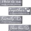 bulk purchase joyhawk 4 pieces wall decor signs, this is us, together, bless this home, family rustic wooden farmhouse wall art décor for living room bedroom kitchen, , 4.7 x 13.8 inch(grey) trade price
