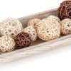 wholesale direct hanobe decorative wood dough bowl: long wooden centerpiece table decorations natural candle holder tray decor rustic unfinished trough centerpieces for dining room kitchen, white bulk purchase at factory prices