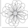 factory direct deco 79 metal floral home wall decor 3d wire wall sculpture with crystal embellishments, wall art 29" x 1" x 29", black volume discount