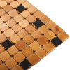 manufacturer direct dicunoy bamboo bath mat, bathroom shower rug, wooden toilet doormats for shower doorsteps, sauna, tub (23.6" l x 16" w) trade price