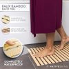 manufacturer direct nativeskins faux bamboo bath mat, non-slip safety lining, bamboo shower mat, waterproof, quick-drying, mat for spa, sauna, bamboo mat, teak bath mat, bamboo rug - medium 16.9 x 25.2 inches trade price