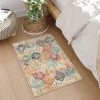 global sourcing lahome moroccan trellis area rug, 2x3 entry rug non-slip washable indoor door mat, small oriental accent throw rug for bedroom kitchen entryway bathroom (cream, 2x3ft) oem/odm services