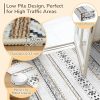 manufacturer direct bestsweetie 8x10 area rug for living room washable rug moroccan farmhouse neutral geometric soft low pile non-slip water repellent rug for dining room bedroom black/brown/navy trade price