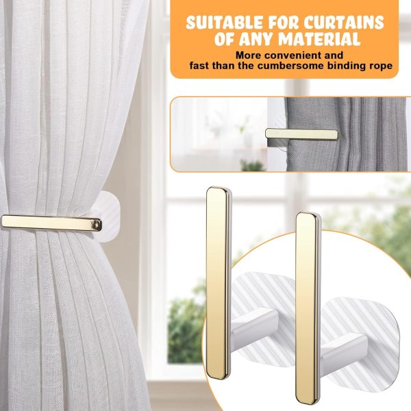 bulk purchase curtain holders gold curtain holdbacks self adhesive drapery curtain tiebacks l shaped curtain hooks nordic style window treatment holdbacks for home office decorative curtain decor (white, 2 pcs) factory discount