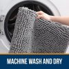 global sourcing olanly toilet rugs u-shaped 24x20, extra soft absorbent chenille contour bathroom rugs for toilet, dry quickly, machine washable, non-slip toilet bath mat, grey oem/odm services