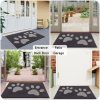 global sourcing buganda dog door mat for muddy paws, absorbent dirt trapper washable indoor door mat, non slip low-profile mud mat for dogs, front entrance door mat for inside floor (30x20 inches, dark grey) oem/odm services