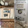 competitive pricing rustic entryway hooks-12 pack farmhouse hooks with metal screws included, black decorative wall mounted rustic coat hooks rack, double vintage organizer hanging wire hook clothes hanger one-stop wholesale