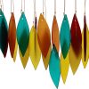 producer to buyer blue handworks santa fe glass chime, sandblasted glass and found wood handcrafted wind chime discounted pricing
