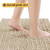 global sourcing accumtek upgrade extra large beige bathroom rug set 3 pieces ultra soft, thick absorbent bath mats, non slip chenille toilet mat for bathroom, bedroom, kitchen oem/odm services