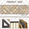 bulk purchase tatuo 3 pcs geometric wood wall art, modern slatted wood design wall decor, hanging abstract panels wall decor with 3d hollow craft art for home office kitchen living room bathroom (simple geometry) trade price