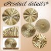 factory direct hicarer 4 pcs 12" metal wall art wall decor sunburst hanging metal artwork wall decor wall art decorations for home living room office (gold) volume discount